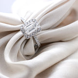 Emerald Halo Diamond Ring