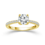 Engagement Ring Diamond Above Love