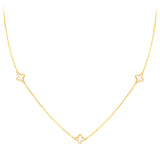 Mother-of-Pearl Clover  Petal Necklace