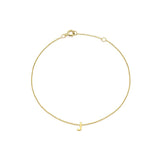 Mini Initial 9CT Yellow Gold Bracelet J