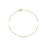 Mini Initial 9CT Yellow Gold Bracelet V