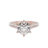 "ELAYNA" Solitaire Round Brilliant Cut Engagement Ring