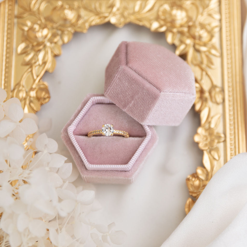 Wedding Ring Box Engagement Ring Box Hexagonal