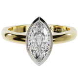 Bezel Marquise Cut Solitaire Engagement Ring