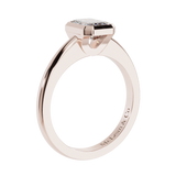 Bezel Emerald Cut Solitaire Engagement Ring