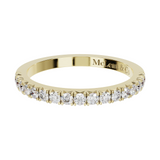 Gold ring with diamonds on a white background, featuring the brand 'McLean & Co'.