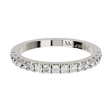 Diamond ring with 'McLean & Co' engraving on a white background