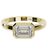 East West Emerald Cut Diamond Ring
