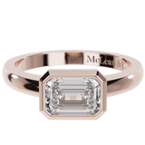 East West Emerald Cut Diamond Ring
