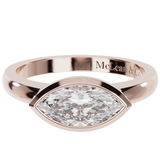 East West Marquise Cut Diamond Ring