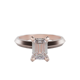 "London" Emerald Cut Diamond Solitaire Engagement Ring