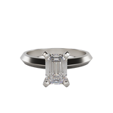 "London" Emerald Cut Diamond Solitaire Engagement Ring