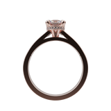 "Luna" 1 Carat Round Diamond Hidden Halo Solitare Engagement Ring