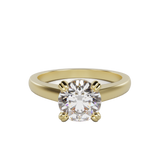 "Luna" 1 Carat Round Diamond Hidden Halo Solitare Engagement Ring