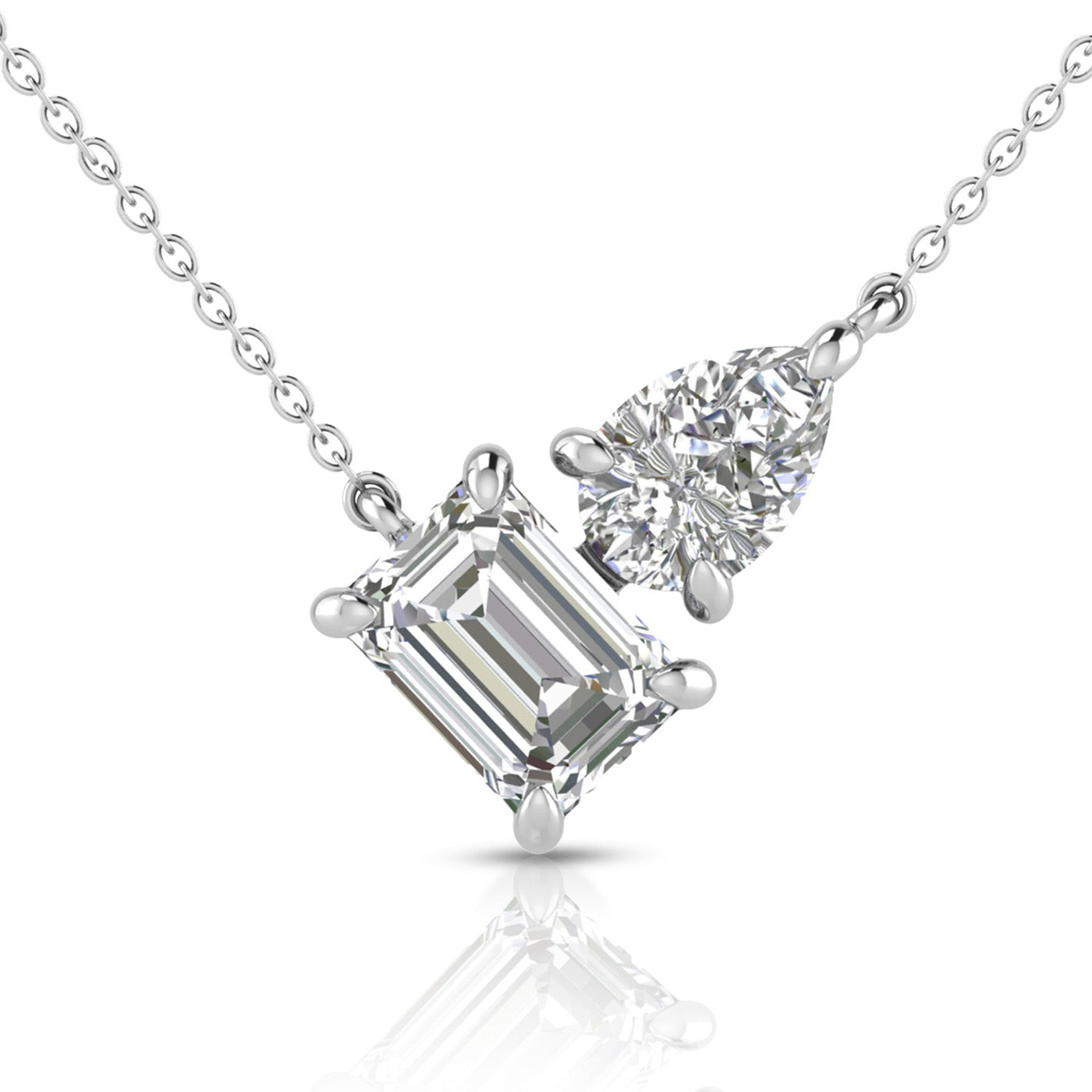 2.20ct Lab Grown Diamond Necklace in 18K White Gold