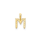 Petite Diamond Initial Pendant Letter M