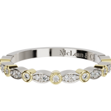Two Tone Delicate Diamond Gold Wedding Ring | McLean & Co Manufacturing Jewellers Sunshine Coast Australia