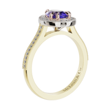 Pear Millgrain Gemstone Ring