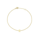 Mini Initial 9CT Yellow Gold Bracelet E