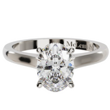 Hidden Halo Solitaire Oval Cut Engagement Ring