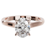 Hidden Halo Solitaire Oval Cut Engagement Ring
