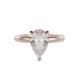 "Dana" Pear Cut Solitare Diamond Engagement Ring