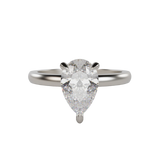 "Dana" Pear Cut Solitare Diamond Engagement Ring