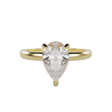 "Dana" Pear Cut Solitare Diamond Engagement Ring