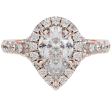 'Karlie' Pear Halo Engagement Ring