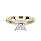 "Ella" Solitaire Princess Cut Engagement Ring