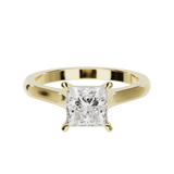 "Ella" Solitaire Princess Cut Engagement Ring