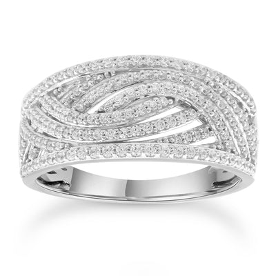 Diamond Ring with 0.53ct Diamonds in 9K White Gold