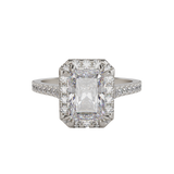 "Carla" Lab Grown Diamond Halo Radiant Cut Diamond Engagement Ring