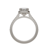 "Carla" Lab Grown Diamond Halo Radiant Cut Diamond Engagement Ring