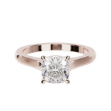 "Ella" Solitaire Cushion Cut Engagement Ring