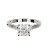 "Ella" Solitaire Cushion Cut Engagement Ring