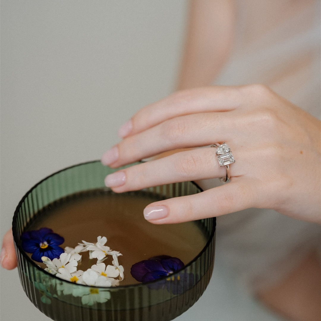 toi et moi engagement ring white gold | McLean & Co Jewellers Sunshine Coast Australia