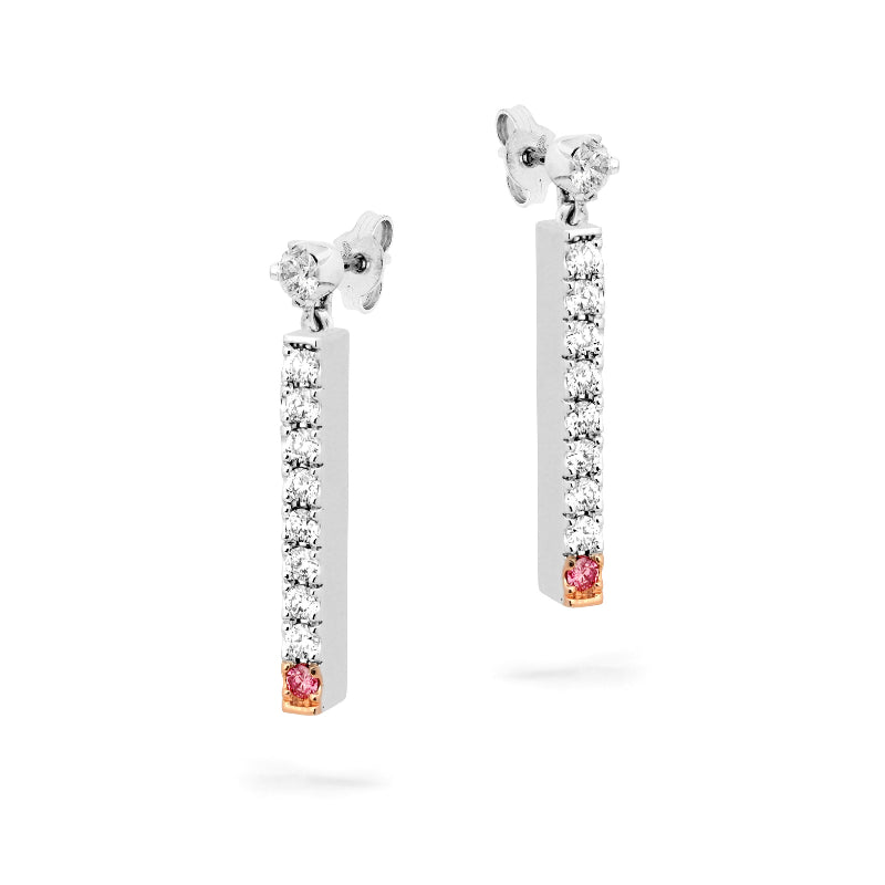 Pink Argyle Diamond Drop Earrings