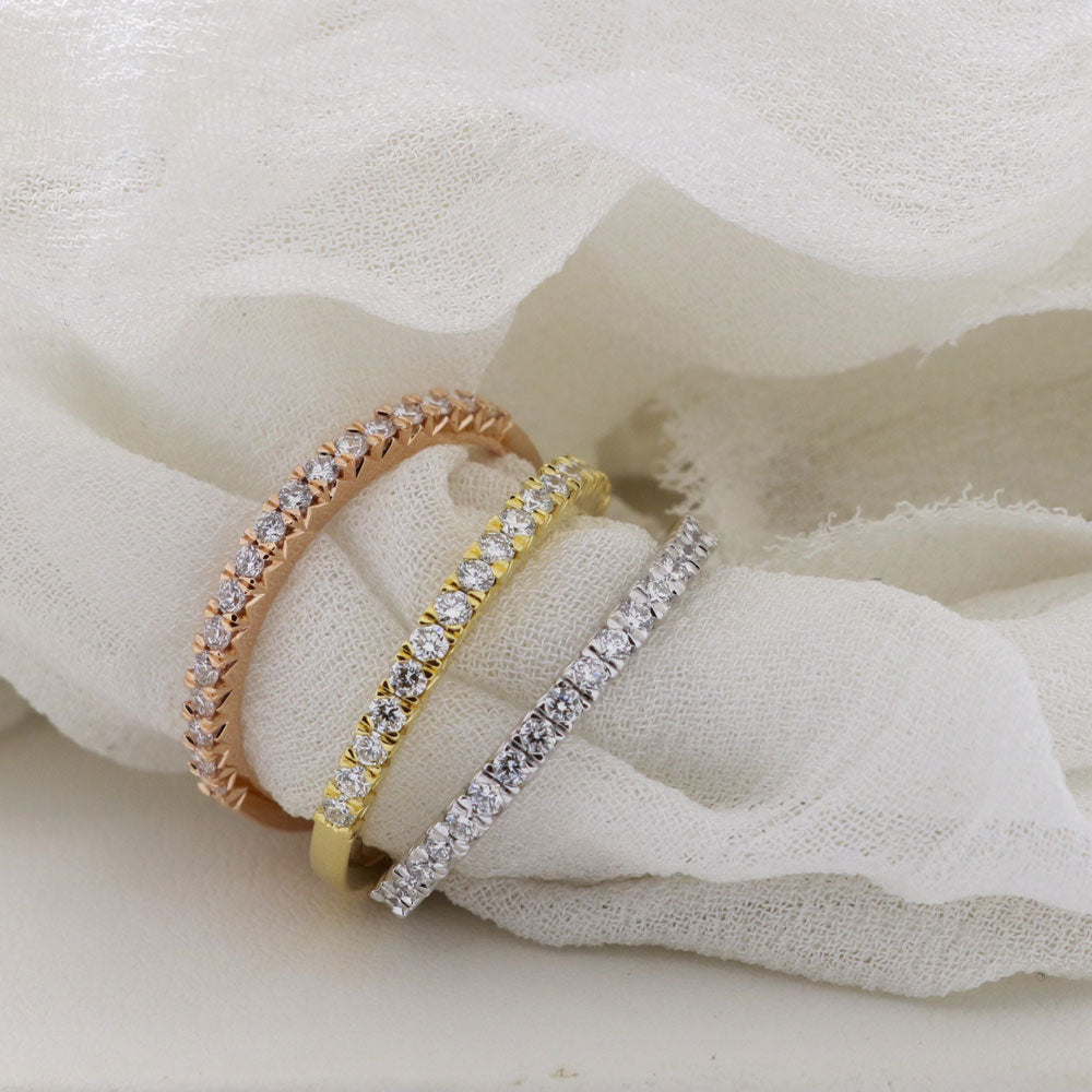 French Dove Tail Wedding Bands Set