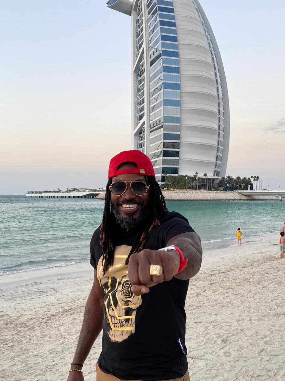 Chris Gayle Receiving the Universe Boss Ring