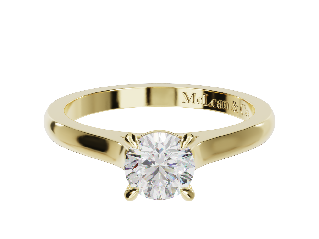 'Amy' Half Carat Round Solitaire Engagement Ring