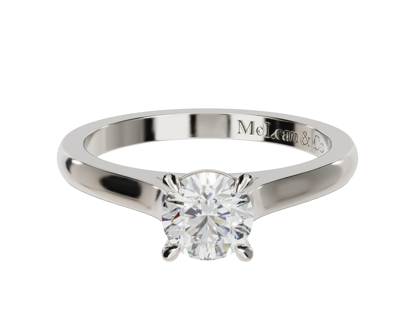 'Amy' Half Carat Round Solitaire Engagement Ring