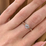 Two Tone Diamond Engagement Ring