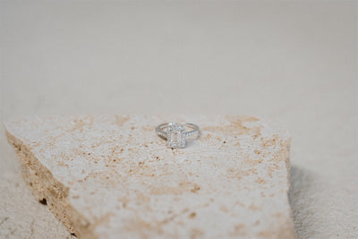 Lab Grown Diamond Halo Ring 18ct White Gold