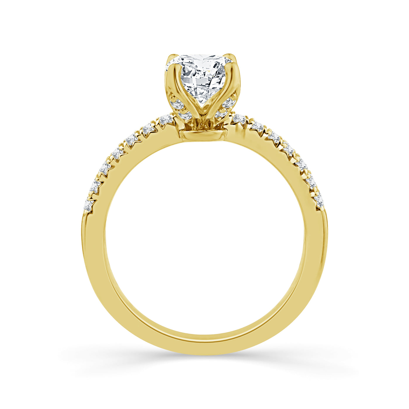 Engagement Ring Diamond Above Love