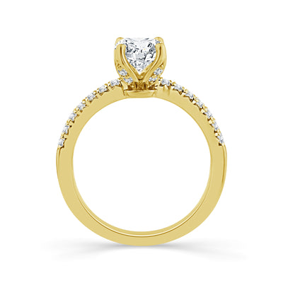 Engagement Ring Diamond Above Love