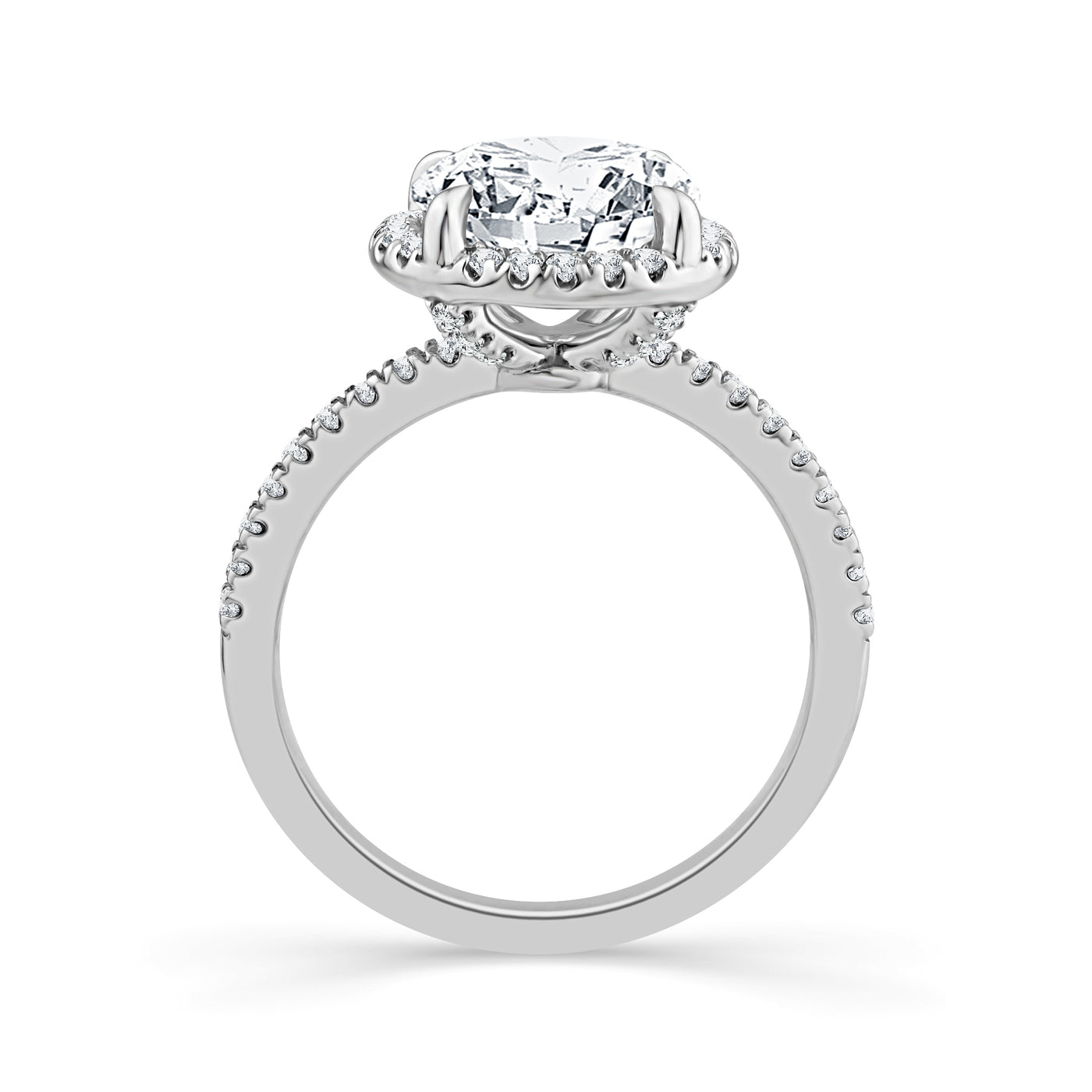 Engagement Ring Above Love Diamond