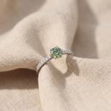 Green Diamond Engagement Ring