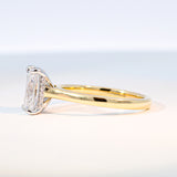 Hidden Halo Radiant Engagement Ring