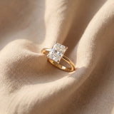 Hidden Halo Radiant Engagement Ring